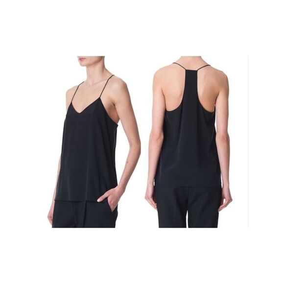 TIBI NEW YORK Womens Spaghetti Strap V Neck Tank Top - Picture 2 of 2